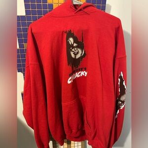 Red Graphic chucky hoodie